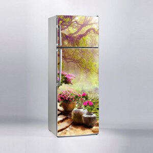 Buzdolabı Sticker Kaplama Dolap Kaplama Etiketi 3d Bahçe