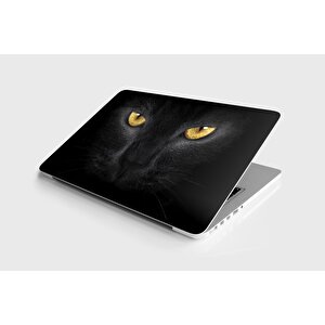 Laptop Sticker Notebook Pc Kaplama Etiketi Kedi Gözler