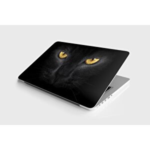 Laptop Sticker Notebook Pc Kaplama Etiketi Kedi Gözler