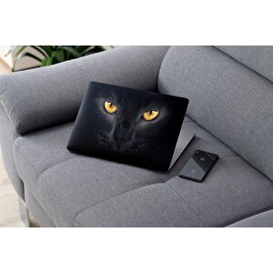 Laptop Sticker Notebook Pc Kaplama Etiketi Kedi Gözler