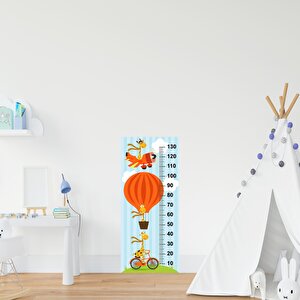 Çocuk Odası Bebek Odası Boy Ölçer Boy Cetveli Sticker Uçan Zürafa