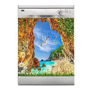 Bulaşık Makinesi Sticker Kaplama Beyaz Eşya Kaplama Taş Kemer Deniz