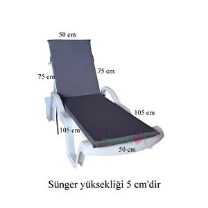 Mi̇rzade Şezlong Mi̇nderi̇ Standart Su Geçi̇rmez Malzeme-k.gri̇