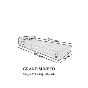 Mi̇rzade Grand Sunbed Güneşlenme Mi̇nderi̇-beyaz