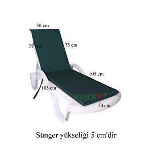 Mi̇rzade Şezlong Mi̇nderi̇ Standart Su Geçi̇rmez Malzeme-koyu Yeşi̇l