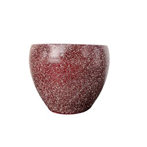 Bordo Granit Toprak Saksı Saksılık Salon Çiçeklik - 15 Cm