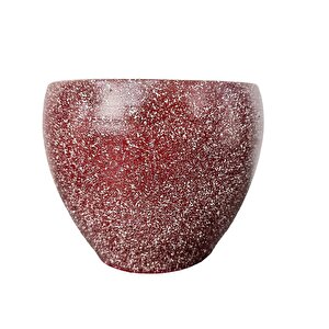 Bitki Tasarımı Bordo Granit Toprak Saksı Saksılık Salon Çiçeklik - 15 Cm
