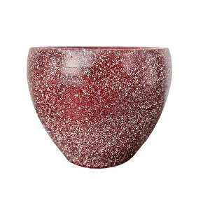 Bitki Tasarımı Bordo Granit Toprak Saksı Saksılık Salon Çiçeklik - 15 Cm