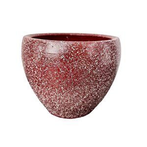 Bitki Tasarımı Bordo Granit Toprak Saksı Saksılık Salon Çiçeklik - 15 Cm