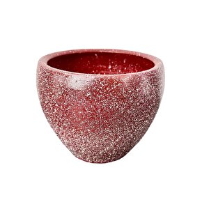 Bitki Tasarımı Bordo Granit Toprak Saksı Saksılık Salon Çiçeklik - 15 Cm