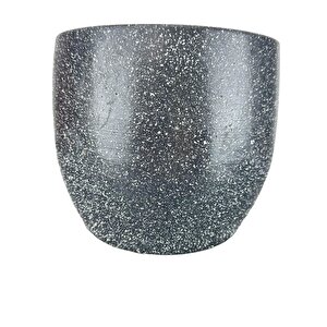 Gri Granit Toprak Saksı Saksılık Salon Çiçeklik - 19 Cm