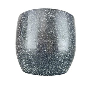 Gri Granit Toprak Saksı Saksılık Salon Çiçeklik - 19 Cm