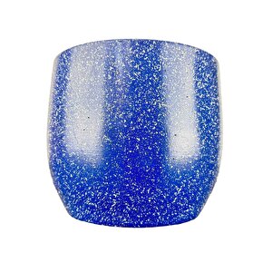 Lacivert Granit Toprak Saksı Saksılık Salon Çiçeklik - 19 Cm