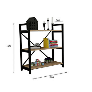 Alfa Metalli̇ Kitaplık, 3 Raflı
