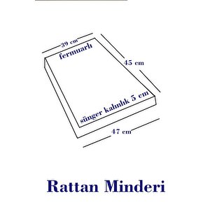 Mi̇rzade 6 Adet Hera Si̇esta Mi̇nder Su Geçi̇rmez Kumaş 5 Cm Gri̇ Sünger-turkuaz