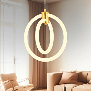 Rimaldo Tekli Gold Ledli Modern Koridor, Yatak Odası Salon Sarkıt Led Avize