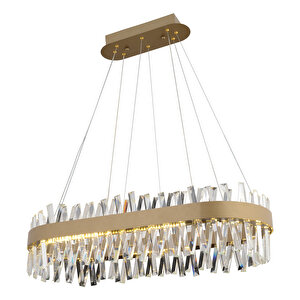Brampton 6'lı Sıralı Eskitme 3 Renkli 100 Watt Ledli Yemek Masası Üstü, Oturma Odası, Salon Avize