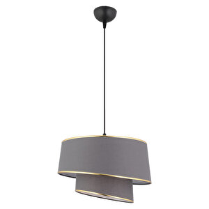 Paoni 2 Katlı Antrasit Gold Detaylı Modern Koridor,yatak Odası Salon Avize