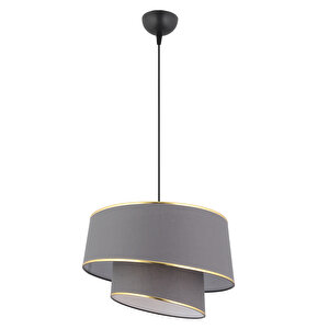 Paoni 2 Katlı Antrasit Gold Detaylı Modern Koridor,yatak Odası Salon Avize