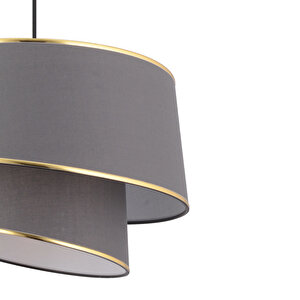 Paoni 2 Katlı Antrasit Gold Detaylı Modern Koridor,yatak Odası Salon Avize