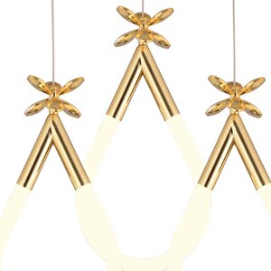 Vojens 3'lü Yuvarlak Gold Ledli 42 Watt Kelebek Detaylı Modern Koridor, Yatak Odası Salon Sarkıt Led Avize