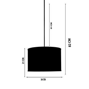 Viscose 30x30x21 Si̇yah Elektri̇k Kablolu Kumaş Avi̇ze