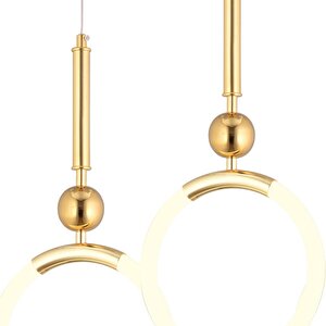 Struer 5'li Sıralı Gold Ledli 112 Watt Modern Koridor, Yatak Odası Salon Sarkıt Led Avize