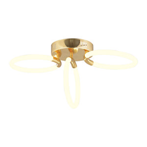 Honos 3'lü Gold 39 Watt Ledli Modern Koridor, Yatak Odası Salon Plafonyer Led Avize