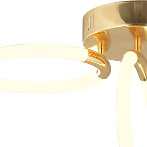 Honos 3'lü Gold 39 Watt Ledli Modern Koridor, Yatak Odası Salon Plafonyer Led Avize
