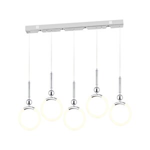 Struer 5'li Sıralı Krom Ledli 112 Watt Modern Koridor, Yatak Odası Salon Sarkıt Led Avize