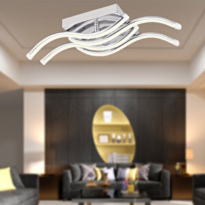 Demba 4000k Krom Plafoyer Modern Mutfak Banyo Salon Led Avize