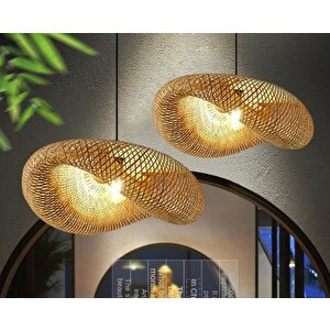 Tasarım Bamboo Avize Hasır Avize Modern Nordic 1.sınıf Kalite