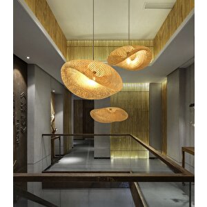 Tasarım Bamboo Avize Hasır Avize Modern Nordic 1.sınıf Kalite