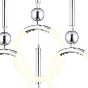 Struer 4'lü Yuvarlak Krom Ledli 89 Watt Modern Koridor, Yatak Odası Salon Sarkıt Led Avize