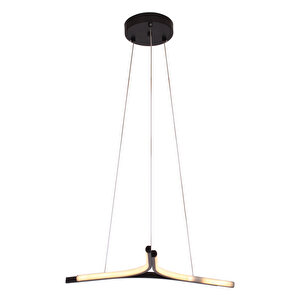 Simon Mat Siyah Boyalı 30 Watt Led 300k Salon Oturma Odası Genç Odası Ledli Avize