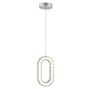 Avignon 20 Watt Tekli Krom Ledli 3 Renkli Sarkıt Kristalli Taşlı Modern Tasarım Led Kristal Salon Avize