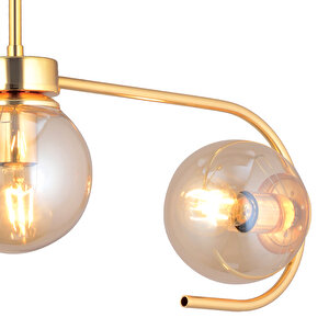 Diaspor 3lü Sıralı Gold Modern Sarkıt Genç Odası Yatak Odası Retro Salon Avize