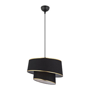 Paoni 2 Katlı Siyah Gold Detaylı Modern Koridor,yatak Odası Salon Avize