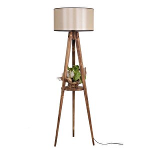 Sehbalı Tripod Yanık Lambader Silindir 15-3 Abajurlu