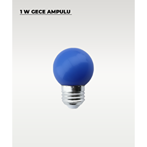 1w Gece Led Ampul Mavi Işık 10 Adet