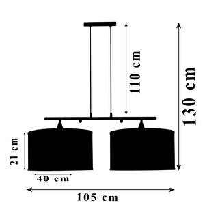 Lambent Line Mega Plafonyer Kumaş Avize