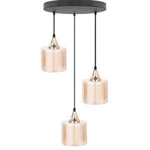 Lambent Plafonyer Cam (beyaz-gold) Avize