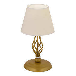 Lupin Beyaz Şapkalı Gold Masa Lambası Modern Tasarım Salon-yatak Odası Abajur