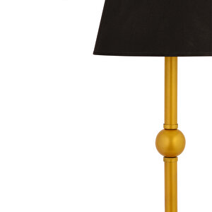 Semira Siyah Şapkalı Gold Masa Lambası Salon- Yatak Odası Modern Retro Abajur