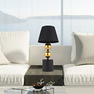 Fragile Siyah Şapkalı Gold Masa Lambası Modern Tasarım Salon-yatak Odası Abajur
