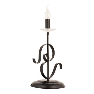 Sirac Siyah Masa Lambası Salon- Yatak Odası Modern Retro Abajur