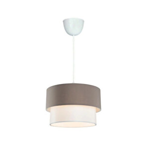 Evlight 3'lü Set Avize Ve Komodin Üstü Krom Abajur / Antrasit