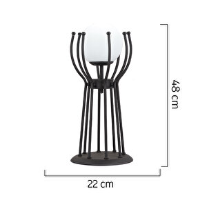 Pabna Siyah Metal Modern Yatak Odası, Salon Abajur