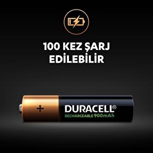 Duracell Şarj Edilebilir Aaa 900mah Piller, 2 Li Paket X2 (4 Adet)