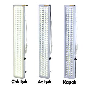 Klaus 108 Ledli Şarjlı Işıldak Acil Durum Lambası Aydınlatma Kamp Feneri Beyaz Işık 2500 Lümen